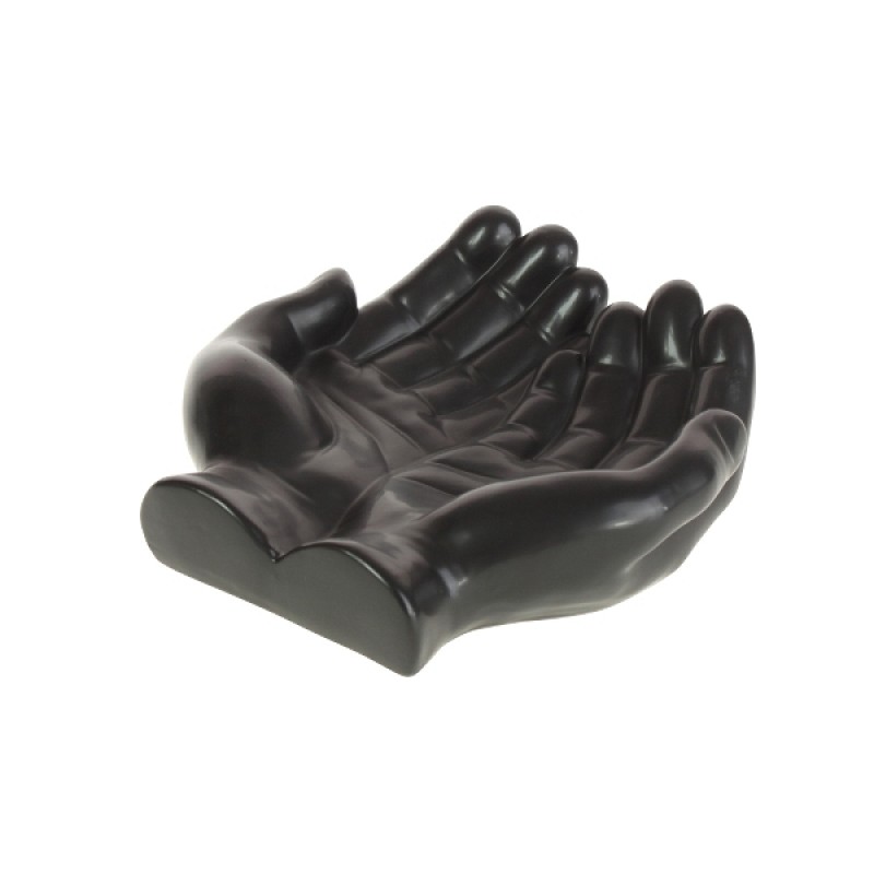 HANDS DECO BOWL BLACK CERAMIC - DECOR OBJECTS